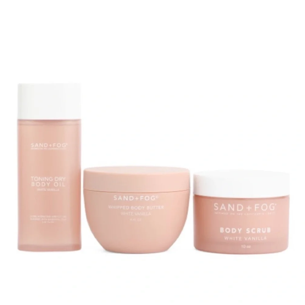 NWT SAND + FOG White Vanilla Body SkincareTrio - 3 Piece Set
